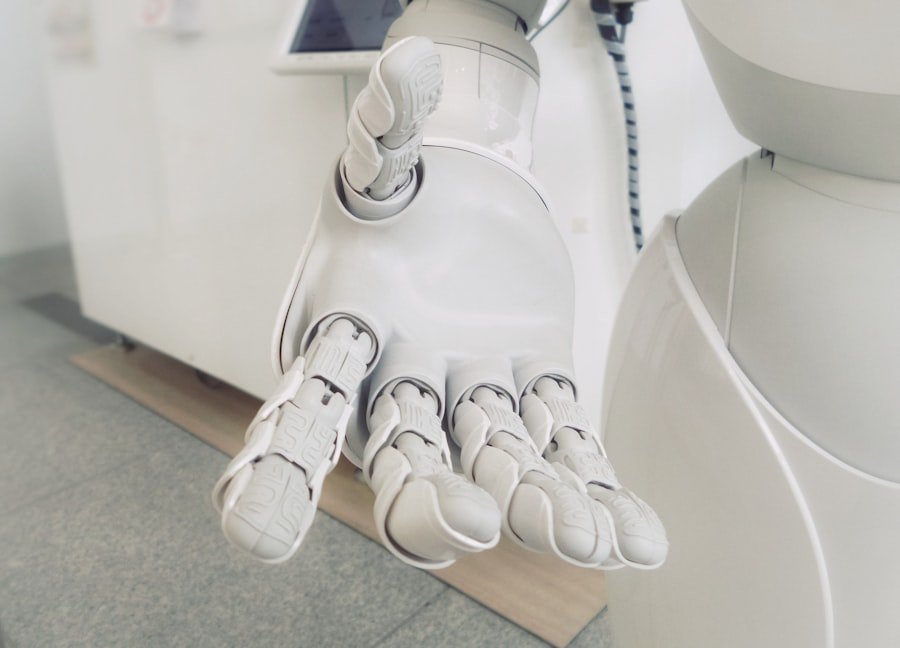 Robotic hand representing process automation