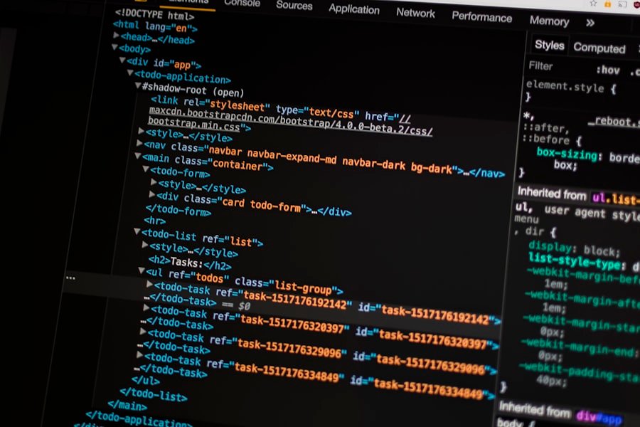 Developer writing custom application code in an editor