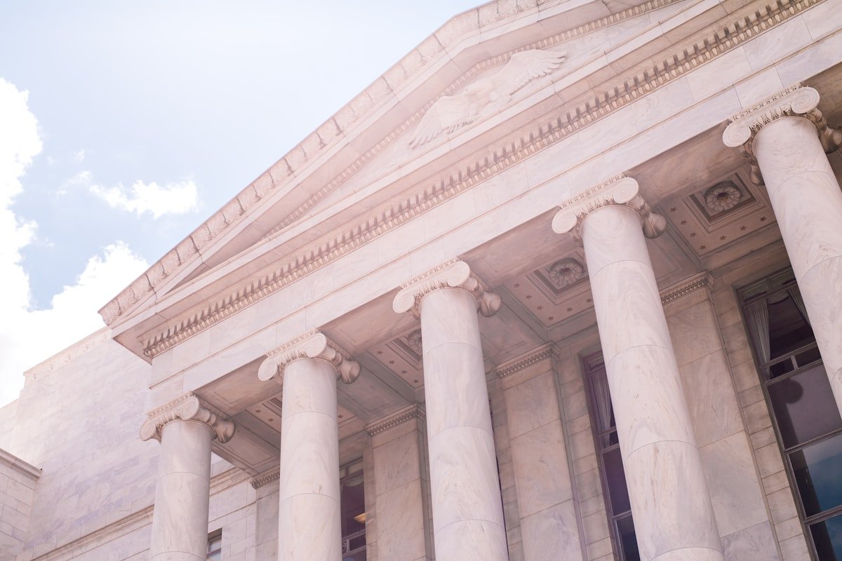 Government building with classical stone columns
